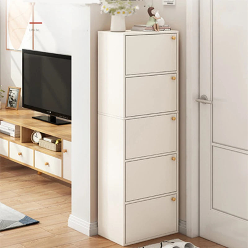 Household Multi-Layer High Vertical Shoe Cabinet, Small Narrow Door, Large Capacity, Simple Indoor Dust-Proof Storage Shoe Rack