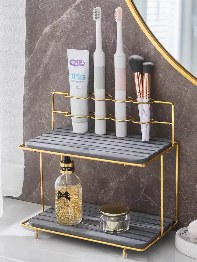 Nordic Diatomite Electric Toothbrush Holder Desktop Cosmetic Organizer Bathroom Storage Rack Accessories Makeup Brush Shelf