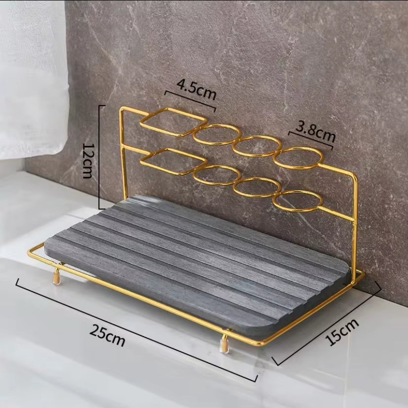 Nordic Diatomite Electric Toothbrush Holder Desktop Cosmetic Organizer Bathroom Storage Rack Accessories Makeup Brush Shelf