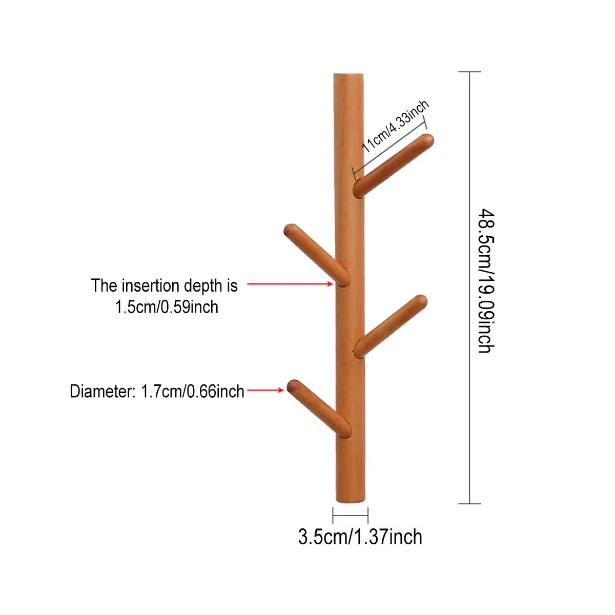 Wooden Coat Rack Nordic Creative Clothes Storage Hook Wall Hanging Hanger Home Decor Hanger Hooks Coat Hooks Rack