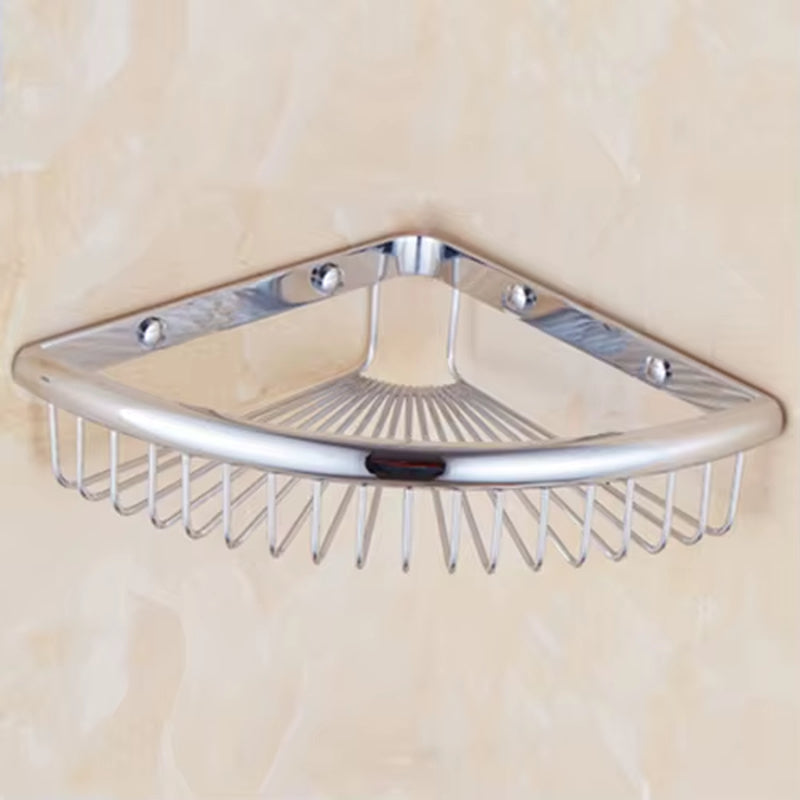 Luxury Gold/Chrome/Vintage Bathroom Brass Shelves Shampoo Holder Corner Bath Basket Bathroom Accessories Bath Hardware