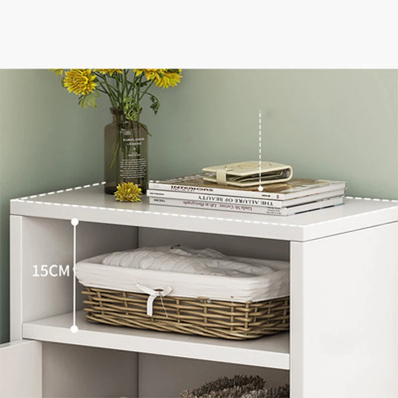 Household Multi-Layer High Vertical Shoe Cabinet, Small Narrow Door, Large Capacity, Simple Indoor Dust-Proof Storage Shoe Rack