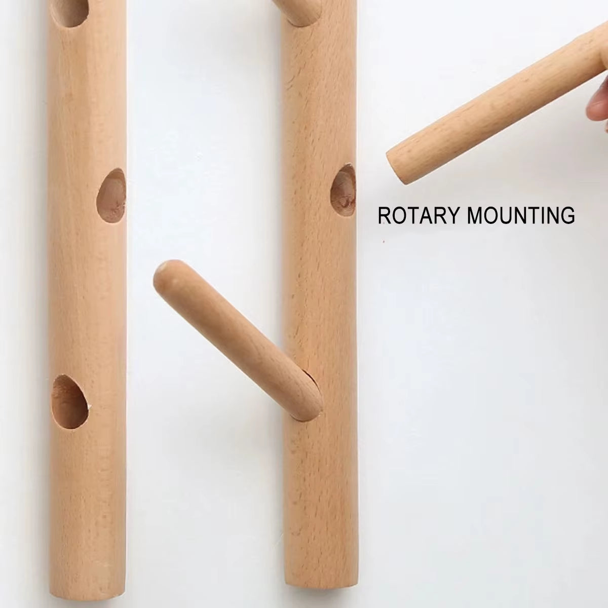 Wooden Coat Rack Nordic Creative Clothes Storage Hook Wall Hanging Hanger Home Decor Hanger Hooks Coat Hooks Rack