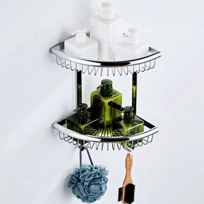 Luxury Gold/Chrome/Vintage Bathroom Brass Shelves Shampoo Holder Corner Bath Basket Bathroom Accessories Bath Hardware