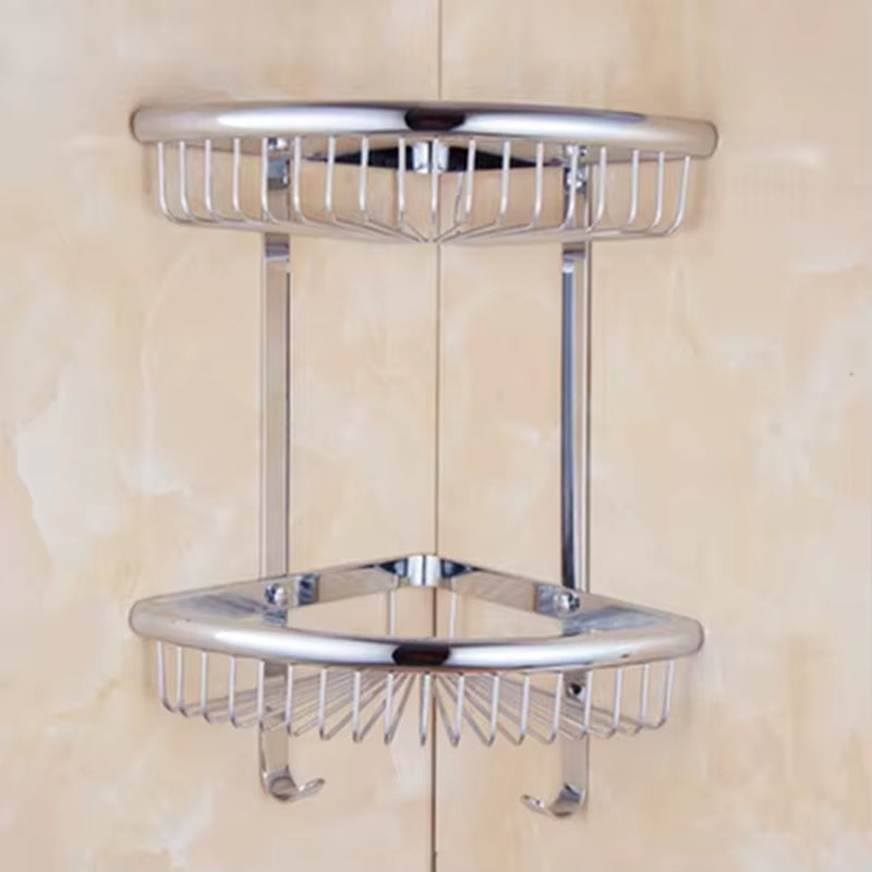Luxury Gold/Chrome/Vintage Bathroom Brass Shelves Shampoo Holder Corner Bath Basket Bathroom Accessories Bath Hardware