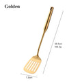 1PC Stainless Steel Cooking Tools Set Gold Soup Ladle Spoon Slotted Shovel Turner Cooking Utensils Spatula Strainer Pasta Server