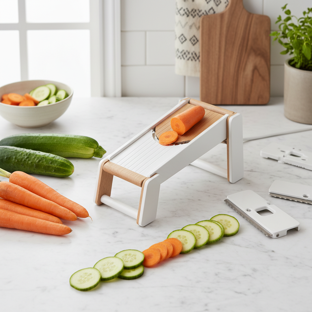 Mandoline coupe-légumes avec tranches fraîches - Cuisine saine