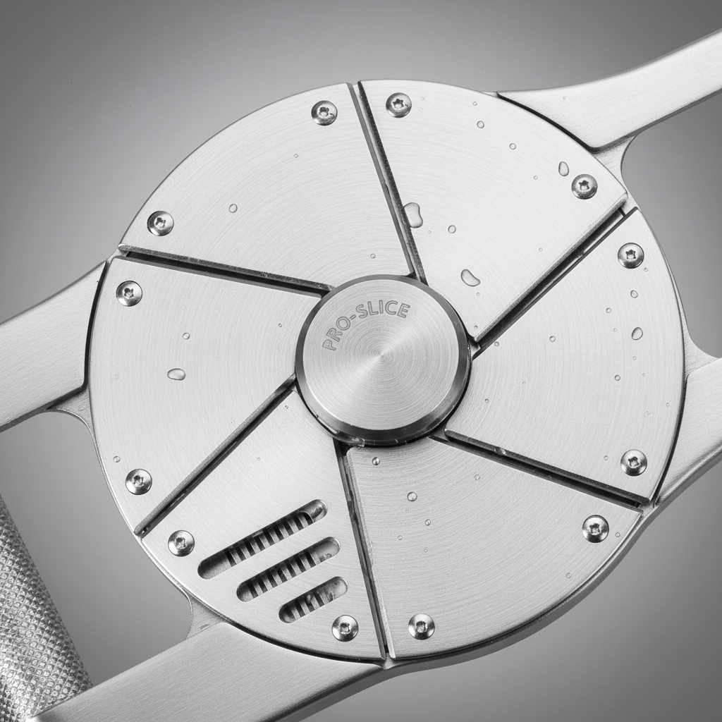Détail lames acier inoxydable mandoline - Qualité professionnelle